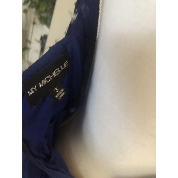 Cocktail Formal Sequin Full Length DRESS ROYAL BLUE SZ 3 $200 Read - Picture 11 of 13